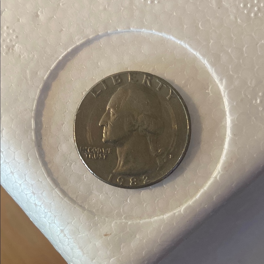 1982 D Washington Quarter - stamp error, mint marked D
